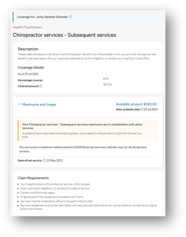 Chiropractor Claim